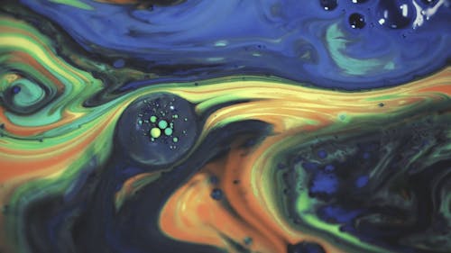 Close-Up Video of Mixture of Paint 