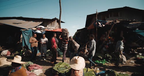 People at a Local Market
