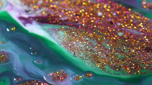 Shiny Glitter in Colorful Liquid