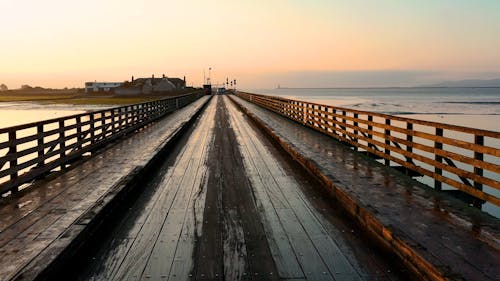 A Wooden Bridge Built Above Water