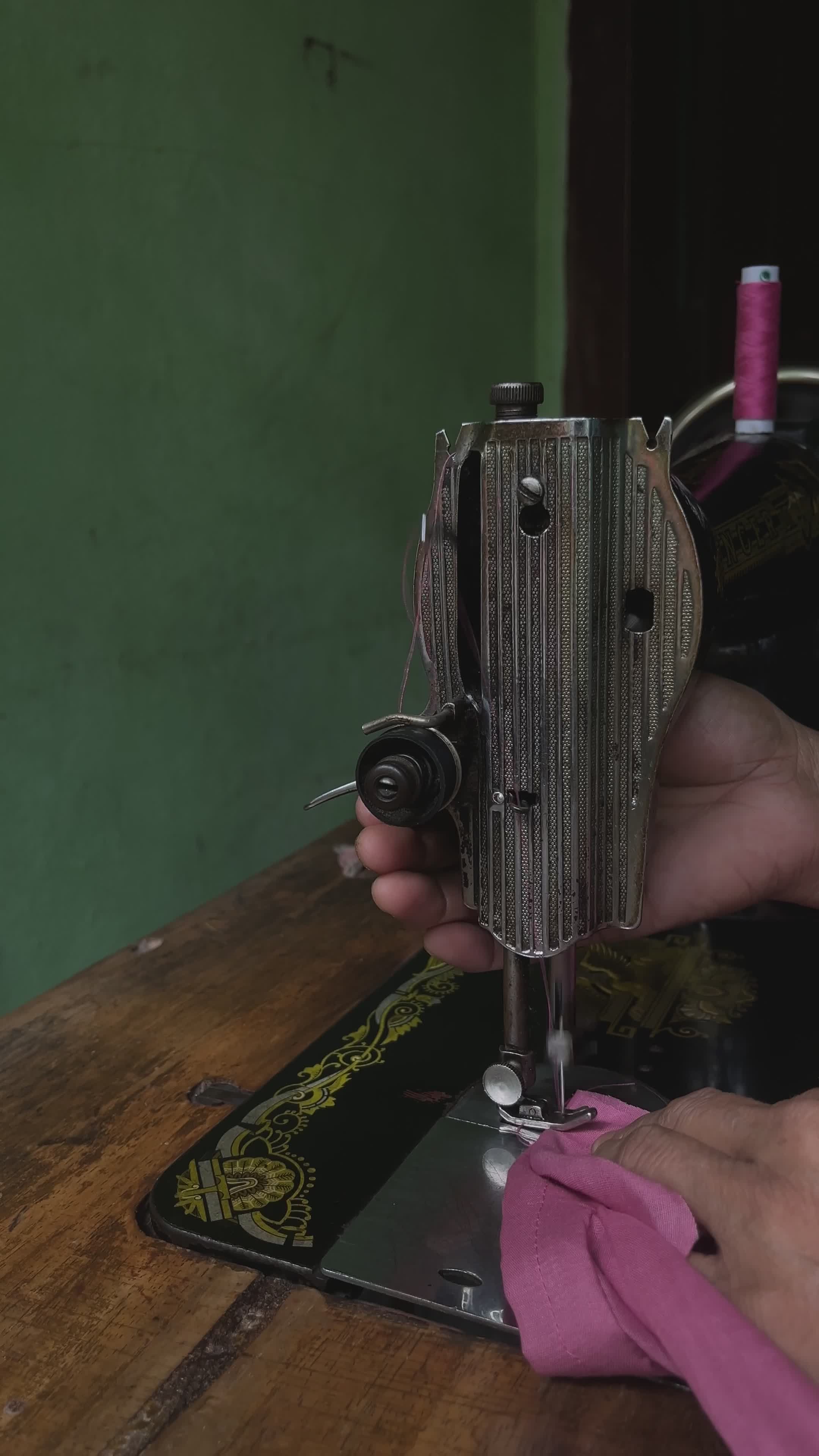 Vintage Sewing Machine in Use Indoors Free Stock Video Footage, Royalty ...