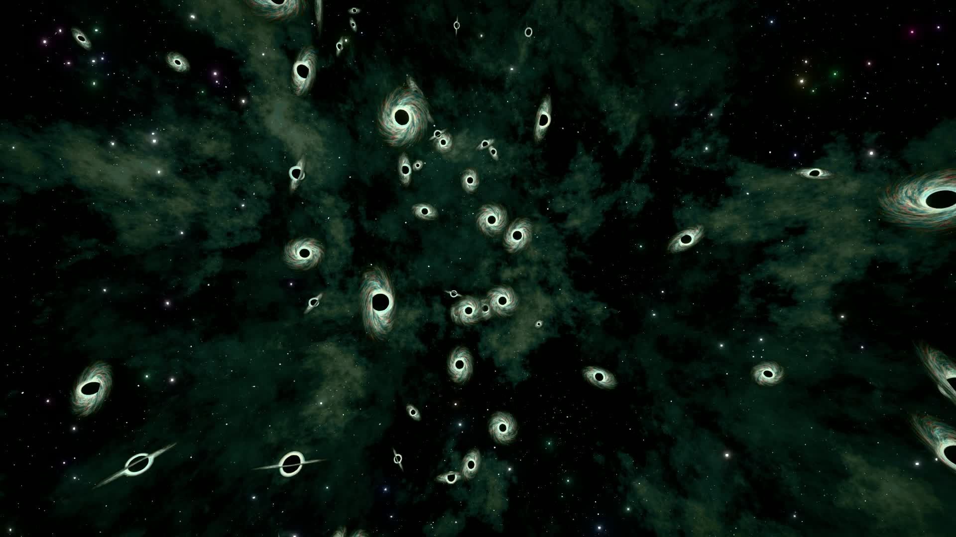 Abstract Cosmic Black Hole Animation in Space Free Stock Video Footage ...