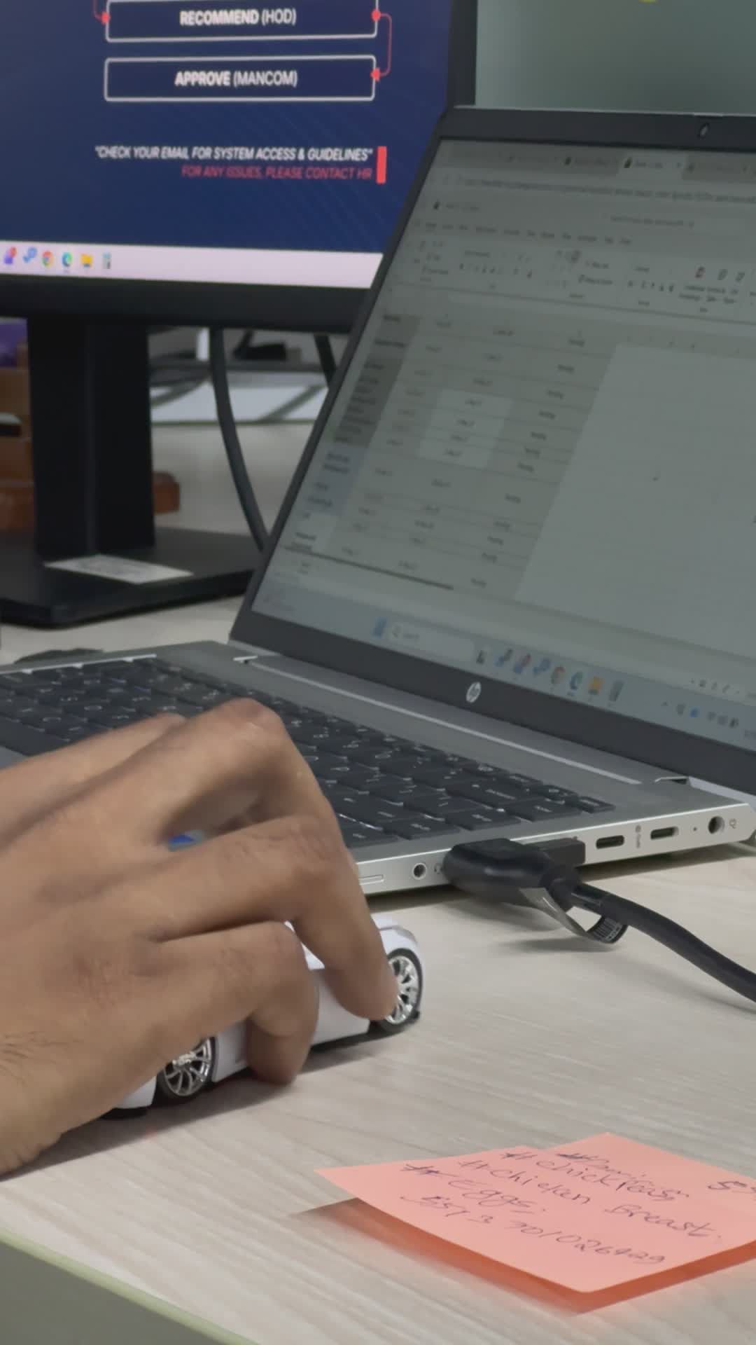 Modern Office Scene with Laptop and Hands Free Stock Video Footage ...