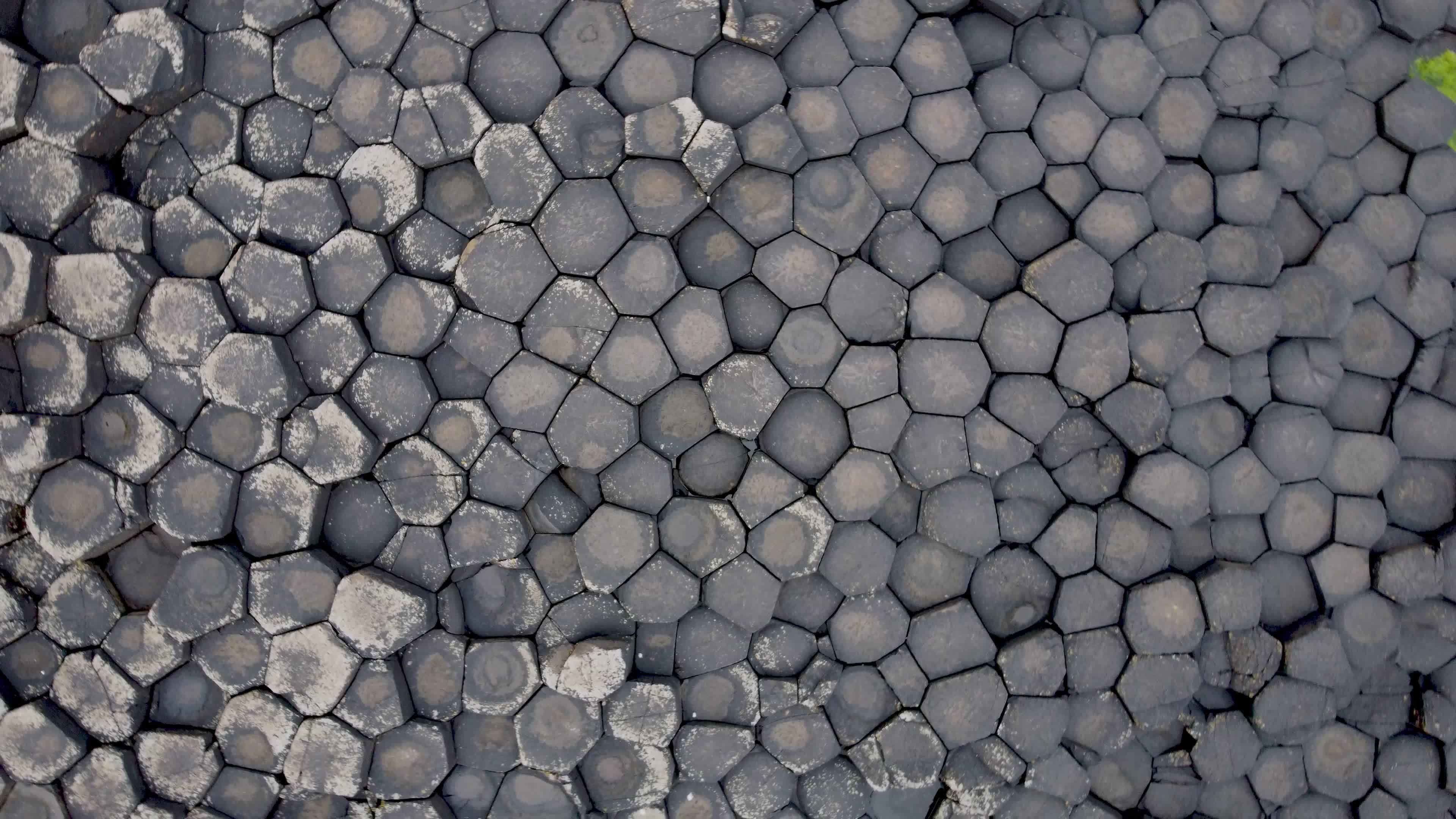 Drone Aerial of Geometric Basalt Columns Free Stock Video Footage ...