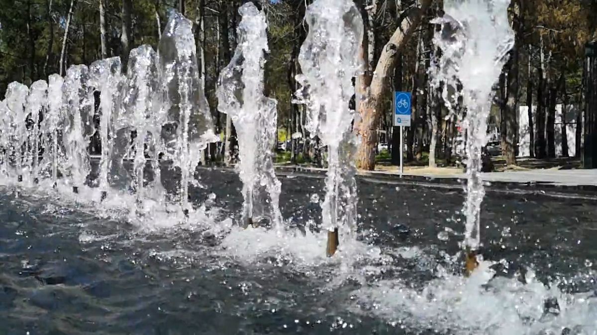 A Fountain Spitting Water In Slow Motion Free Stock Video Footage ...