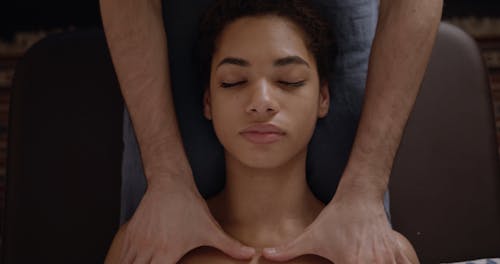 A Woman Getting A Body Massage