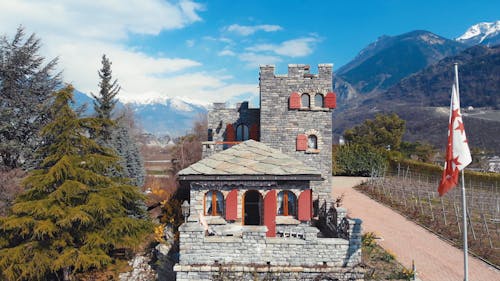 The Castle Of Colline De Daval In Valais Switzerland