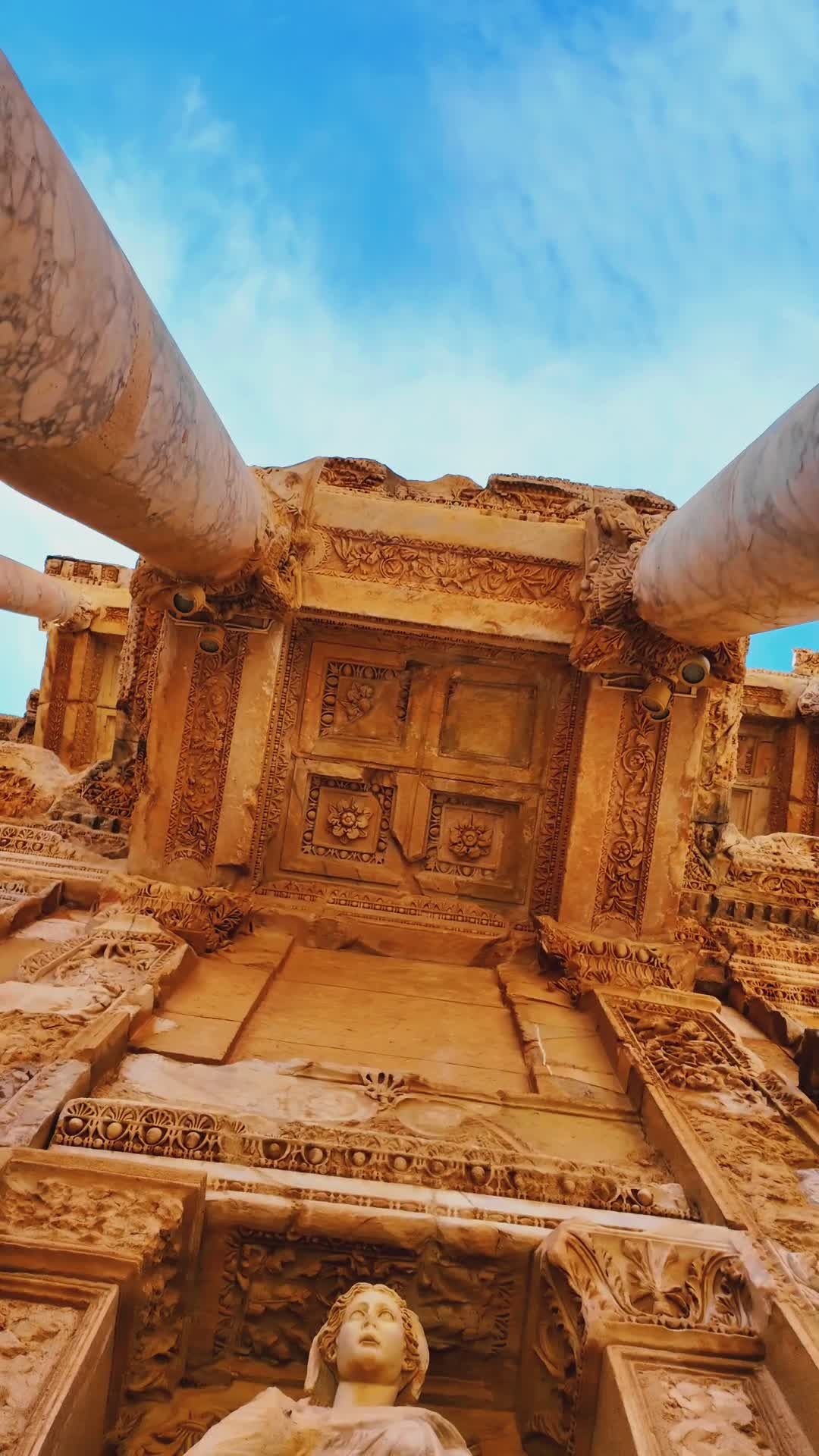 Upward View of Ancient Roman Architecture Free Stock Video Footage ...