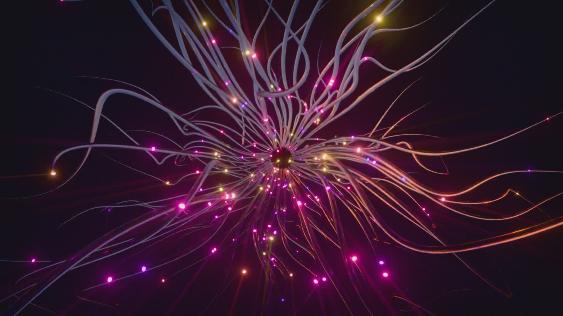 Vibrant Abstract Glowing Neural Connections Free Stock Video Footage ...