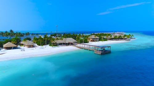 Aerial Footage of a Beach Resort