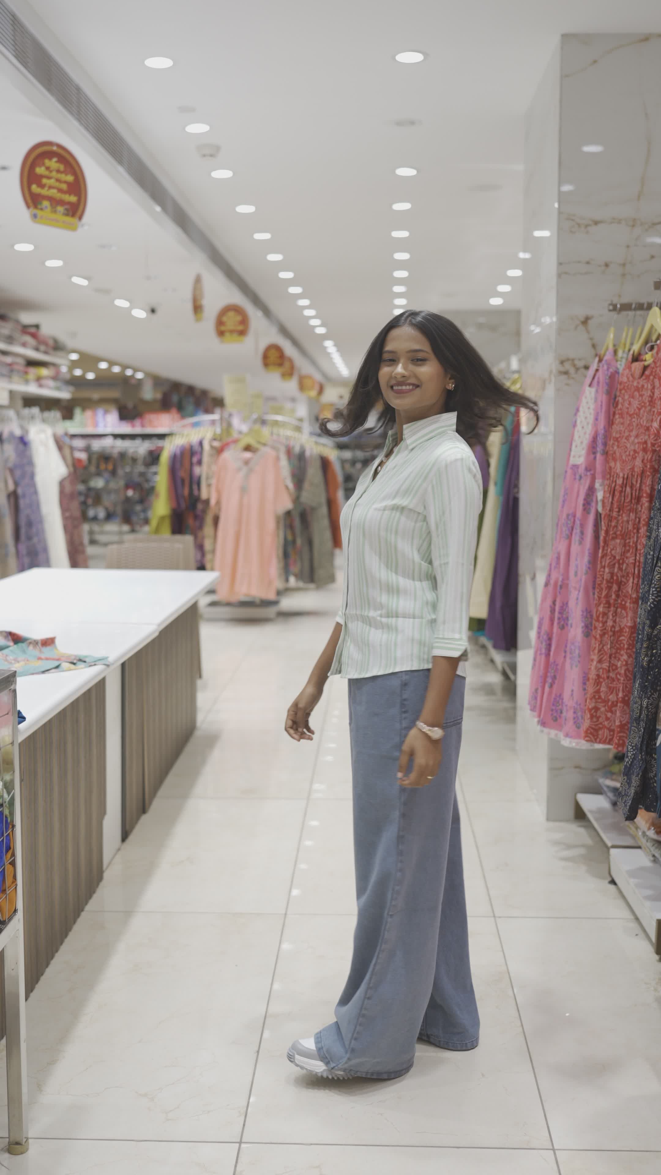Fashionable Woman Exploring Clothing Store Free Stock Video Footage ...