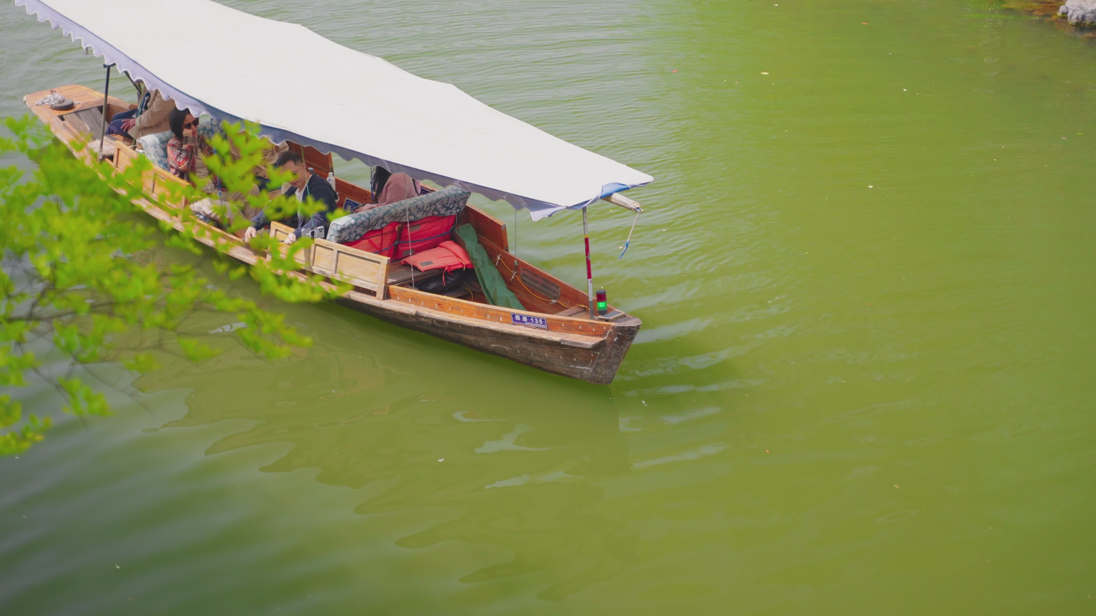 Scenic Boat Ride on West Lake in Hangzhou, China Free Stock Video ...