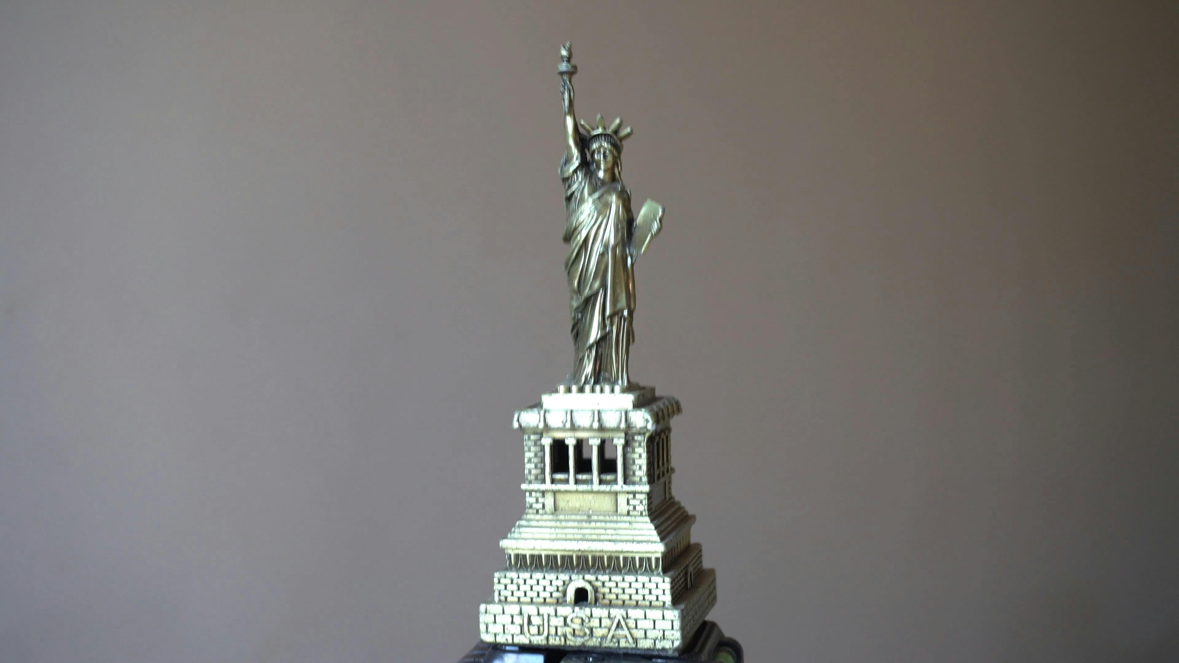 A Miniature Replica Of The Statue Of Liberty · Free Stock Video
