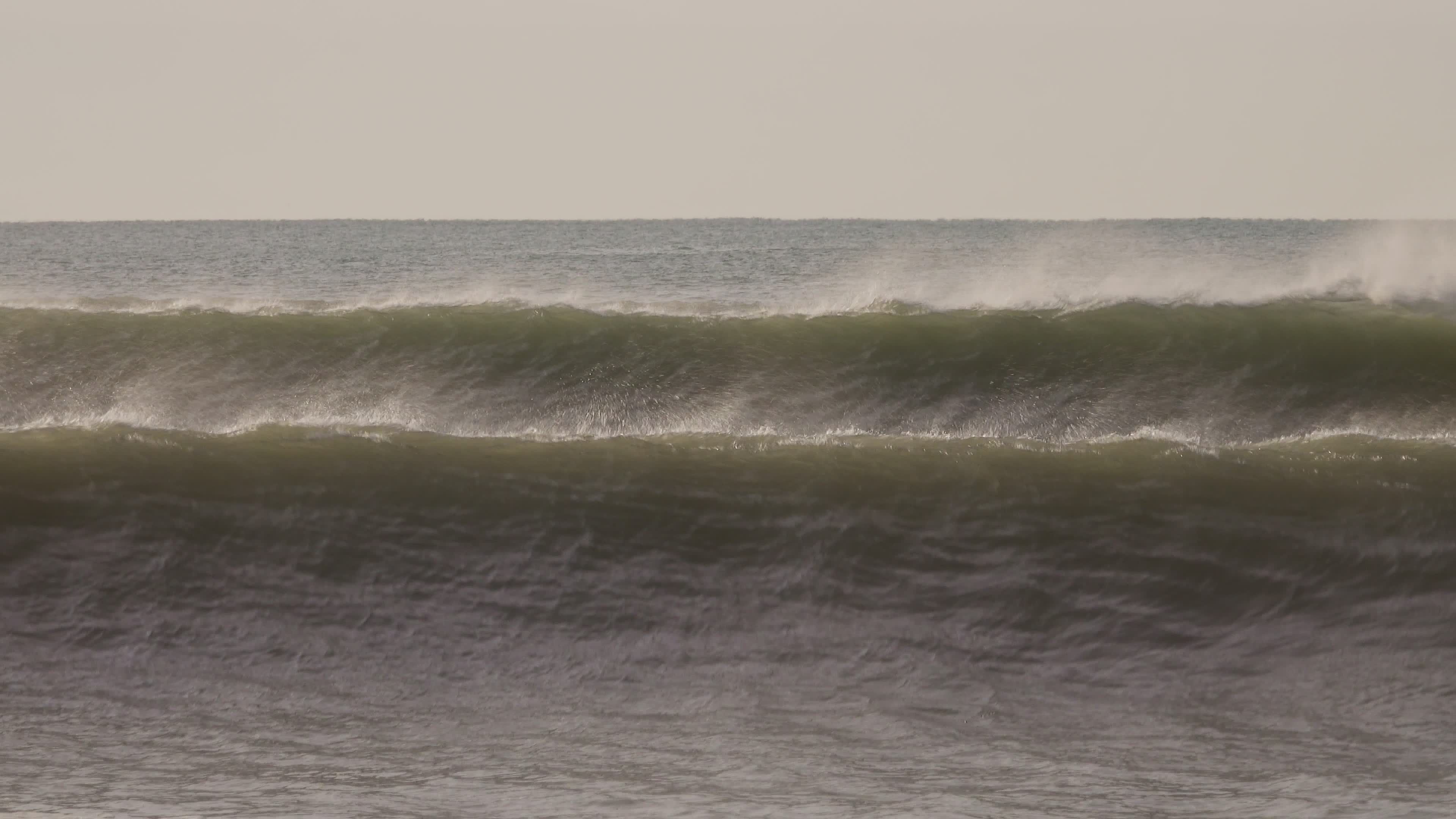 Dramatic Ocean Waves Crashing on Shore Free Stock Video Footage ...