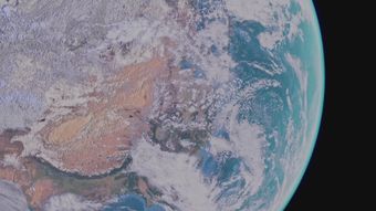 宇宙中的地球显示中国地图免费下载视频素材