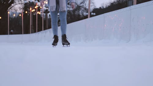 Person Doing Outdoor Ice Skating
