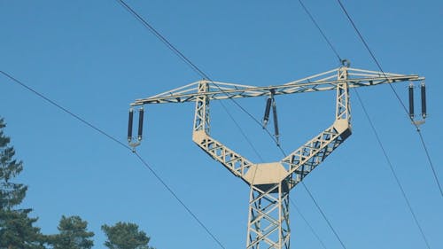 Video Footage Of An Electric Transmission Tower