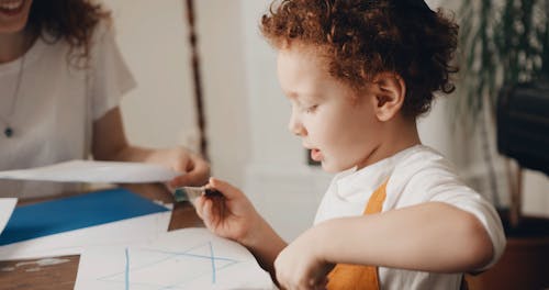 A Mother And Child Coloring A Star Of David