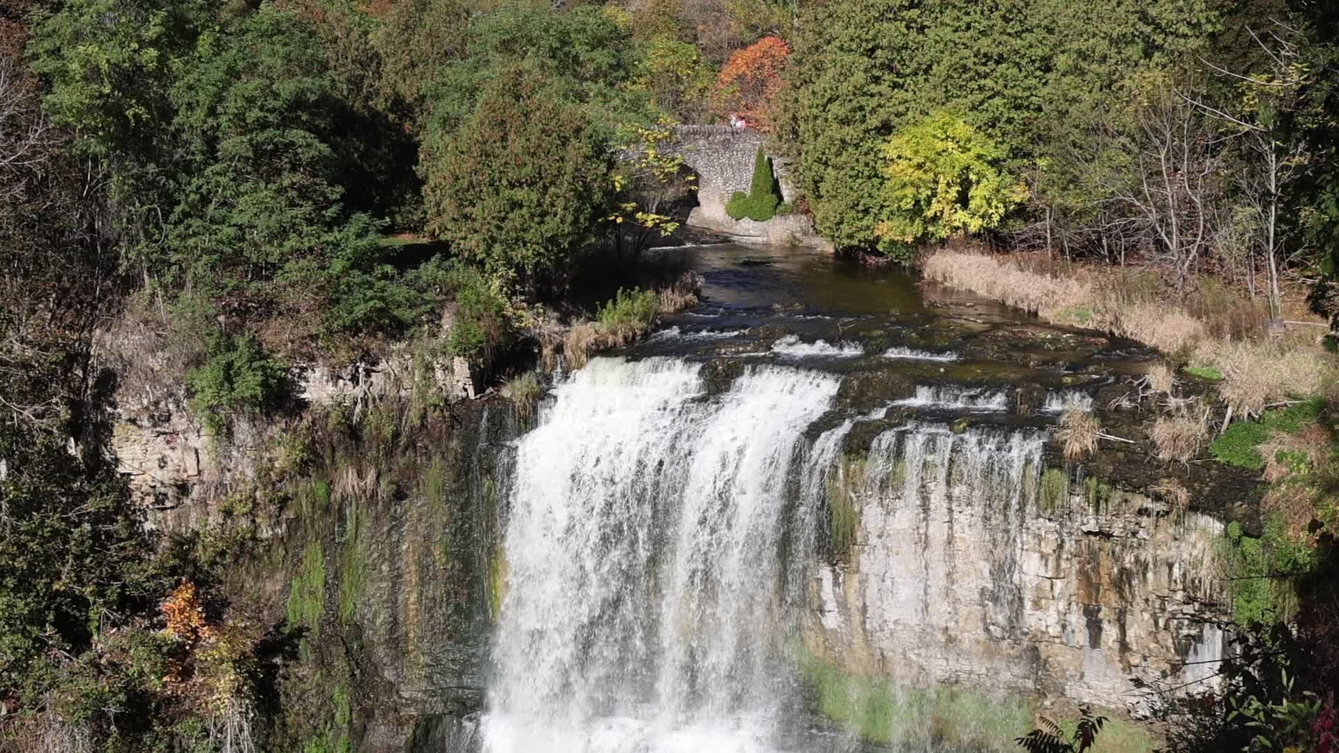 Air Terjun Indah Yang Memukau Di Hutan Musim Gugur · Video Stok Gratis
