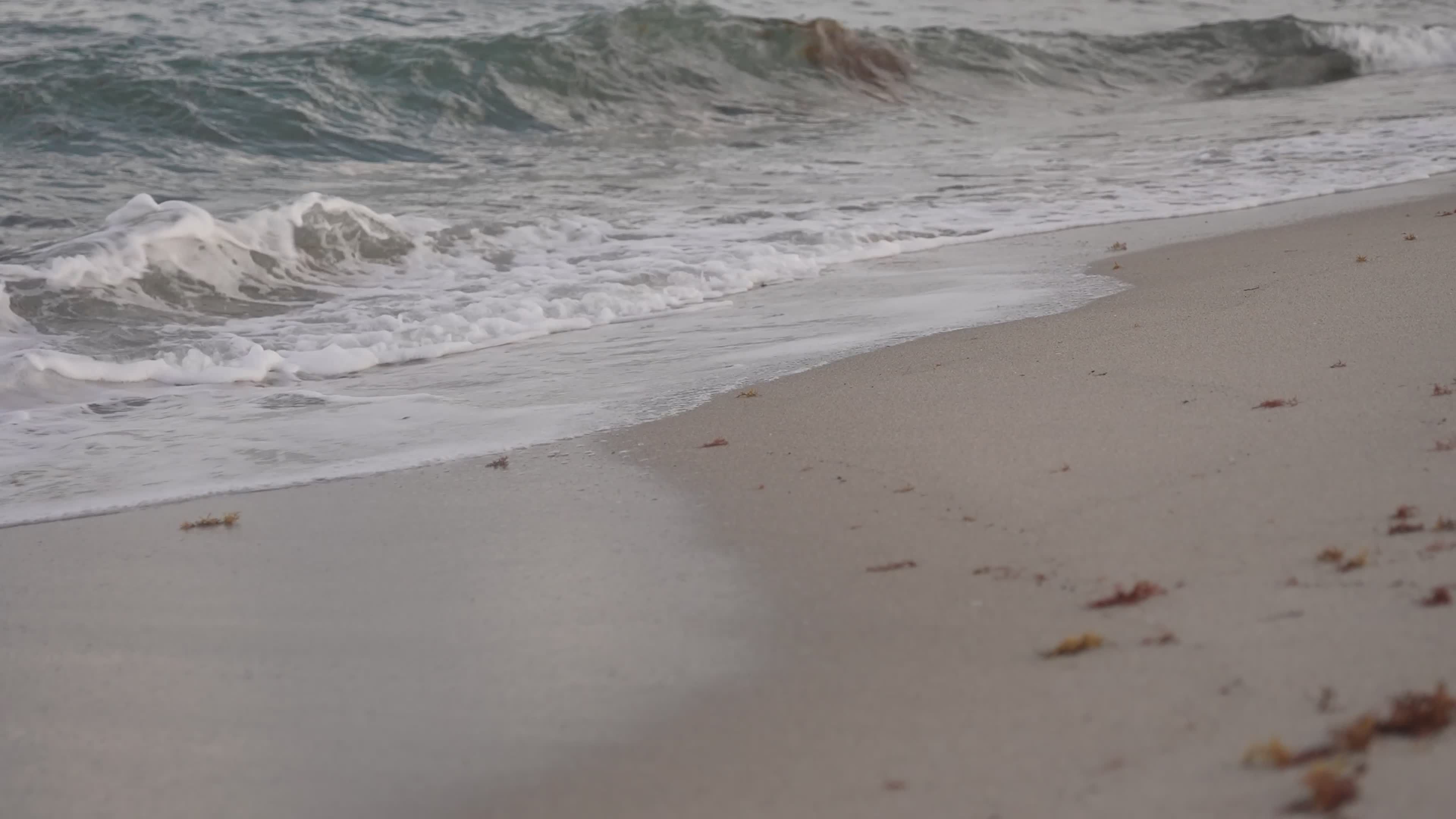 Relaxing Beach Waves on Serene Shoreline Free Stock Video Footage ...