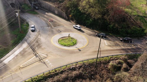 Drone Footage Of Cars On The Road