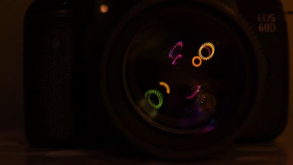 Lighting Effects On A Camera Lens Free Stock Video Footage, Royalty ...