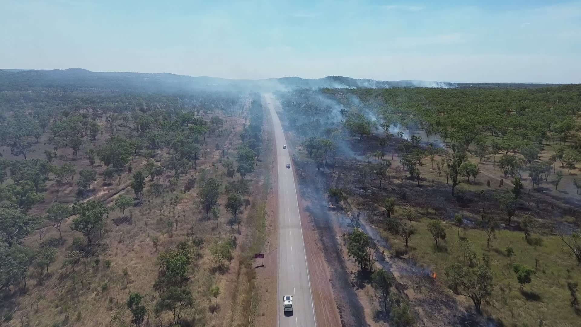 Aerial View of Australian Outback Road Free Stock Video Footage ...