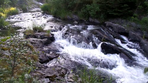 Rocky River Of Freshwater Flowing