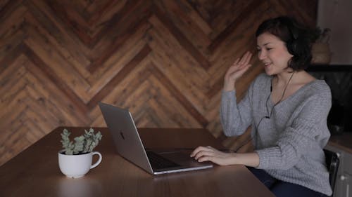 Woman Having A Video Call