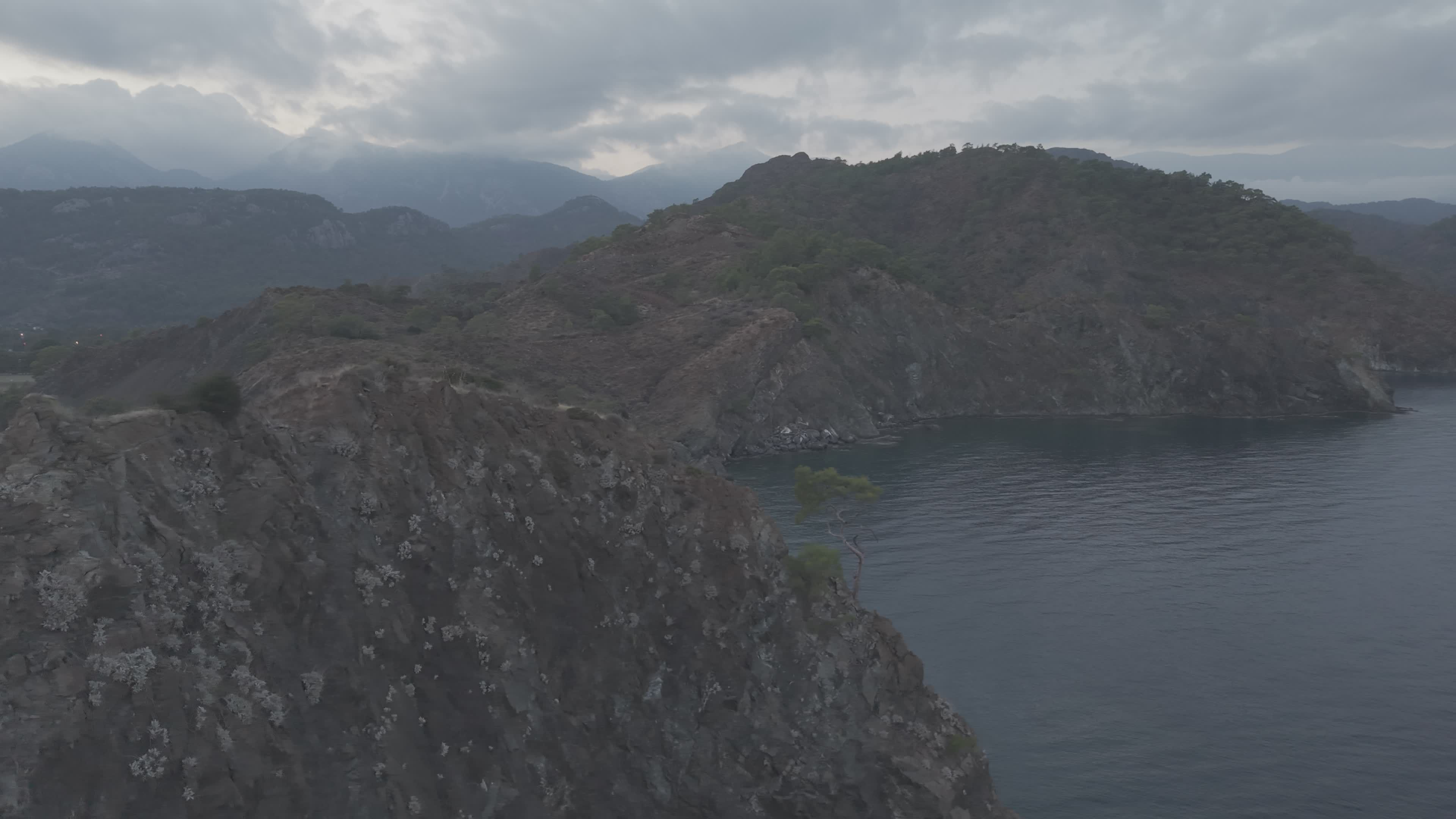 Aerial View of Rocky Coastline and Cliffs Free Stock Video Footage ...