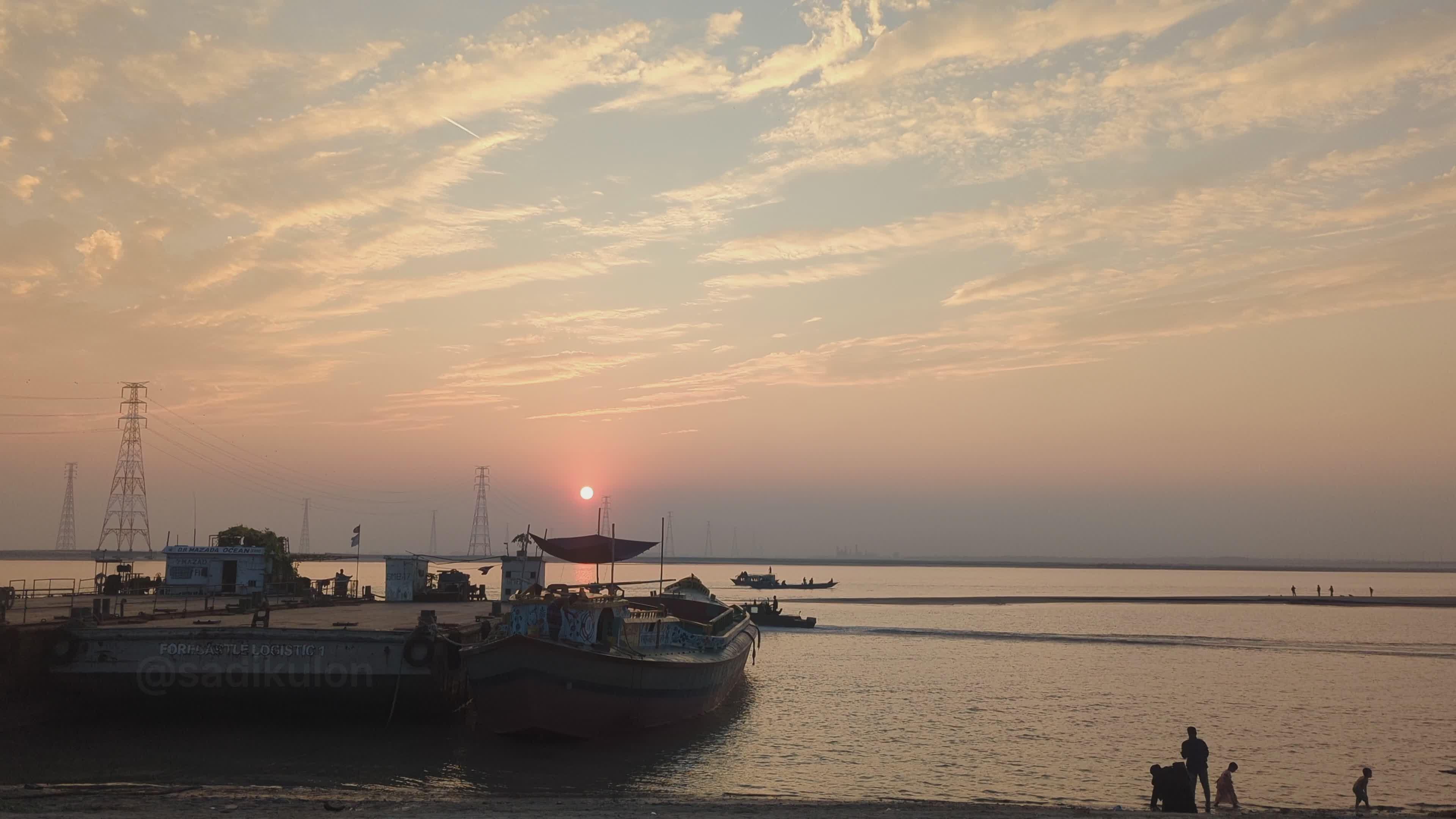 Serene River Sunset with Boats and People Free Stock Video Footage ...