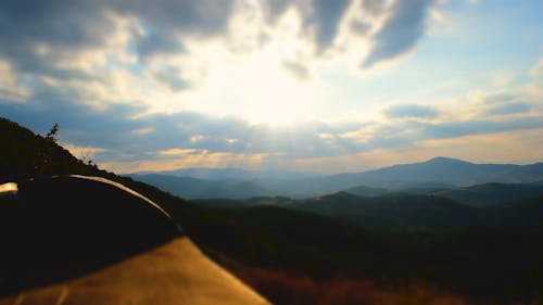 Time-Lapse of the Sunlight in the Mountain View