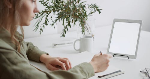 A Woman Busy Working