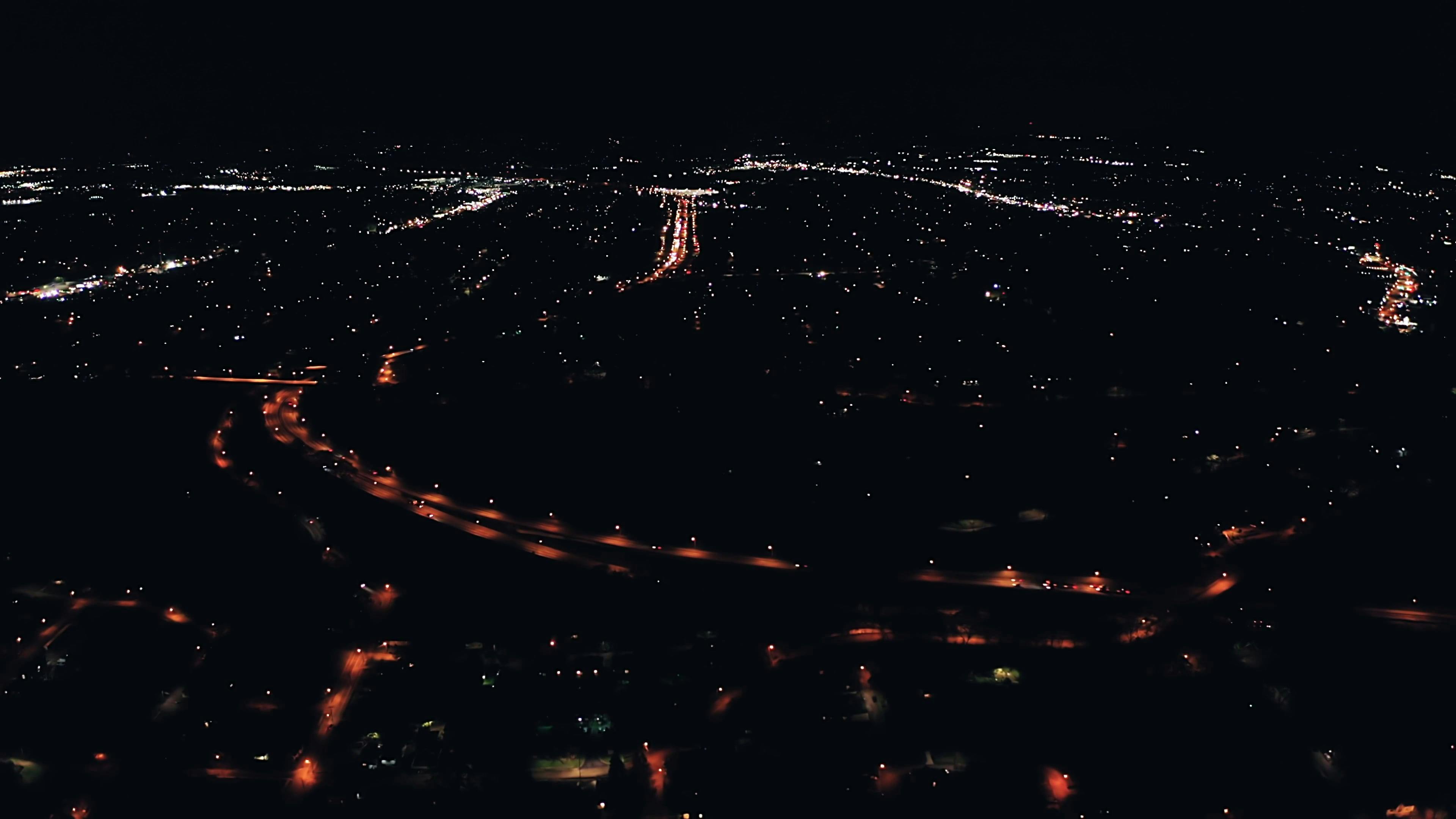 Aerial View Of Cityscape At Night · Free Stock Video