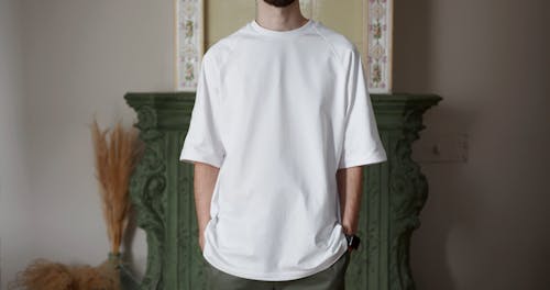 A Man Wearing A Plain White Shirt