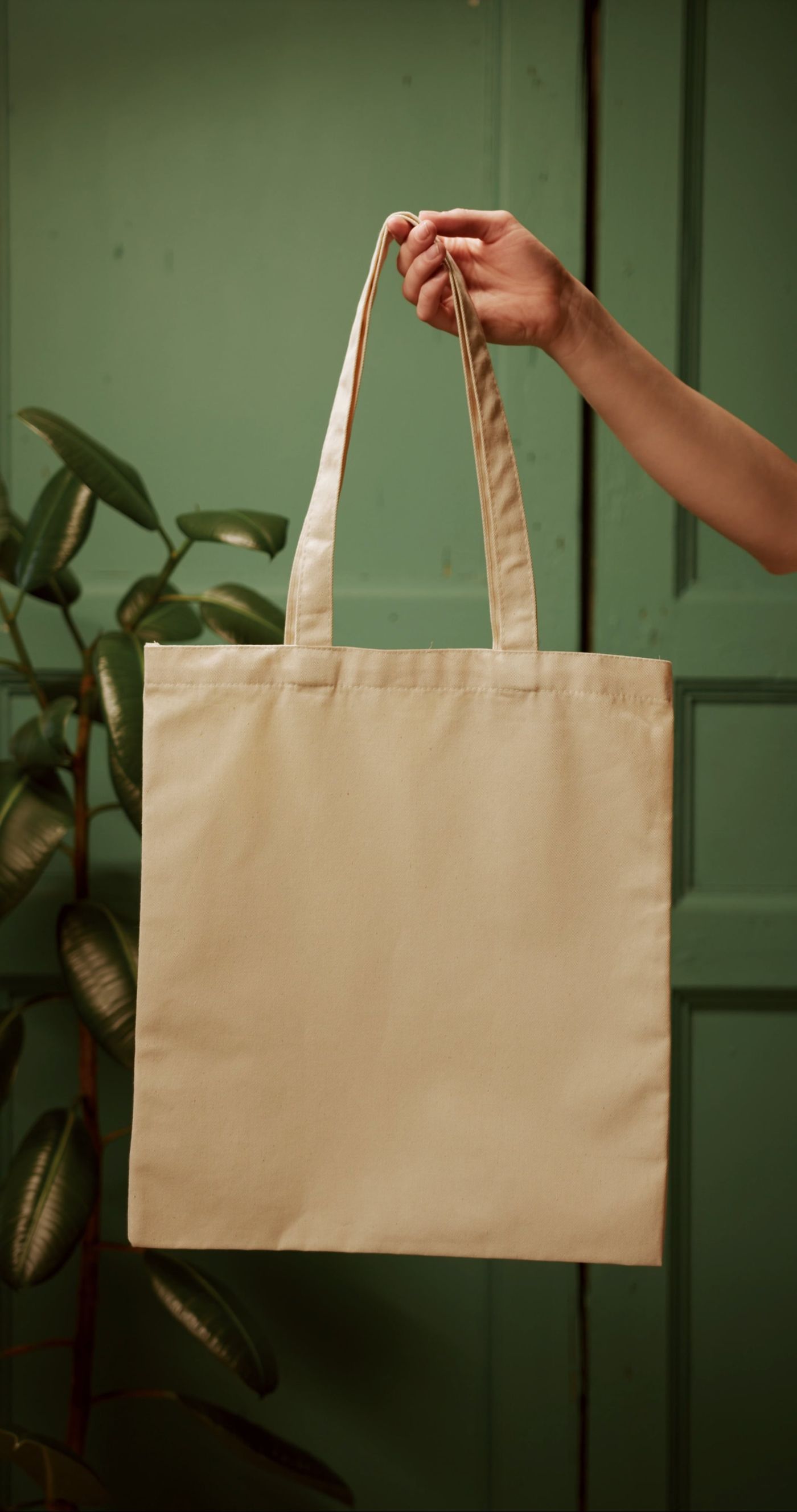 Bolsa reutilizable en uso