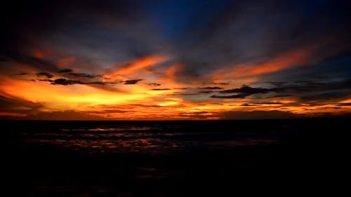 The Beautiful Colors Of Sunset From The Beach 