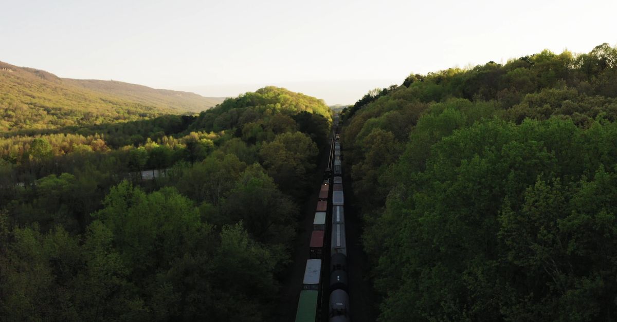 Two Trains Passing by the Railway Free Stock Video Footage, Royalty ...