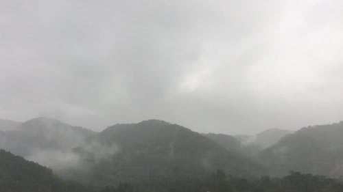 Thick Fogs Covering The Mountain Ranges
