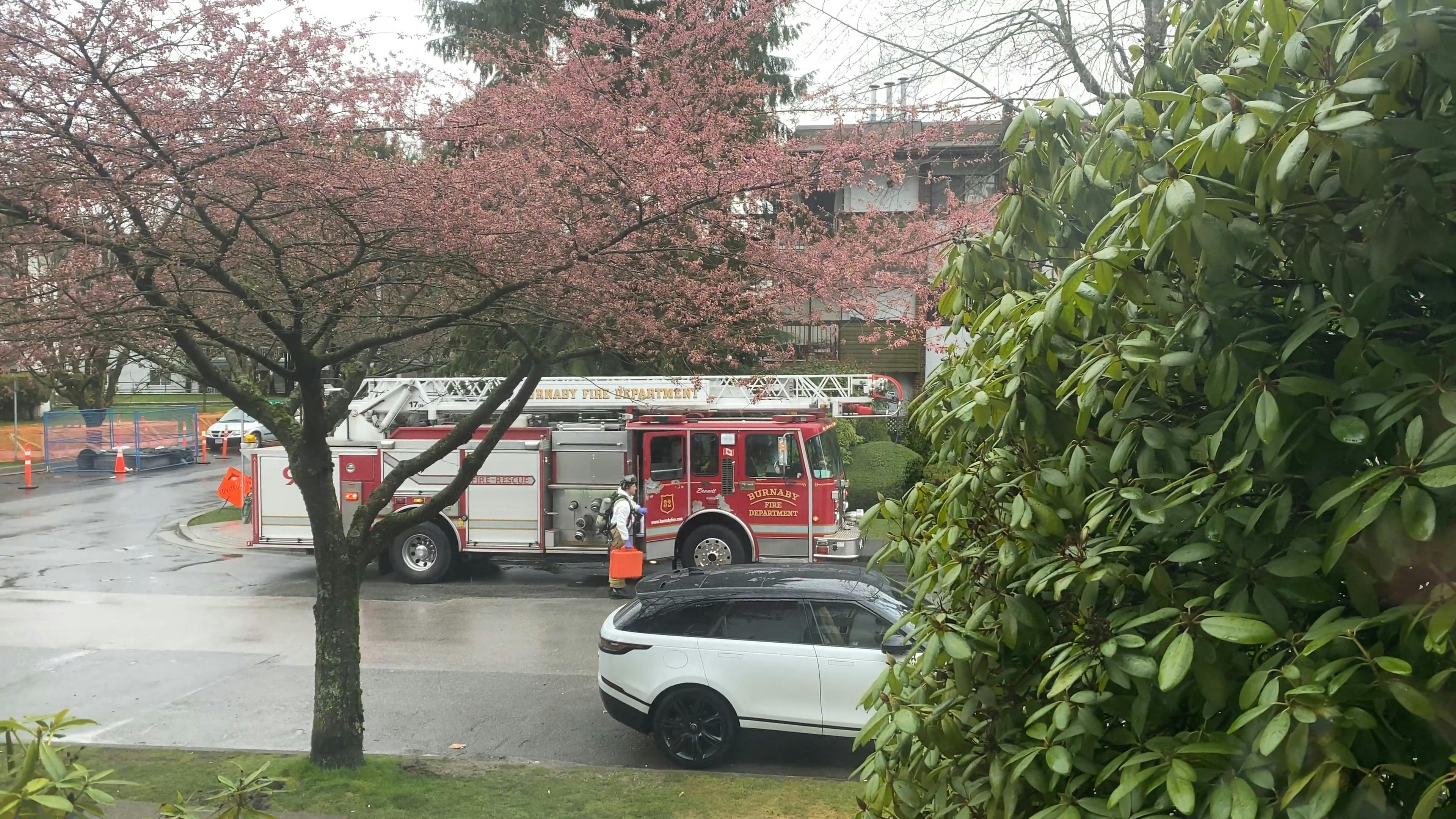 A Fire Truck Parked In Front Of The House · Free Stock Video