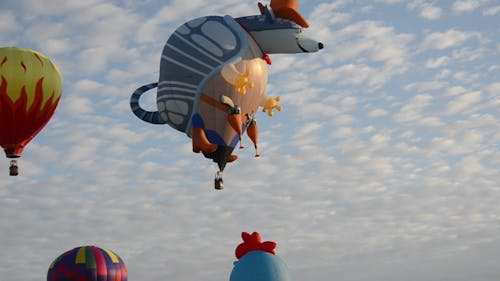 A Hot Air Balloon Taking Off