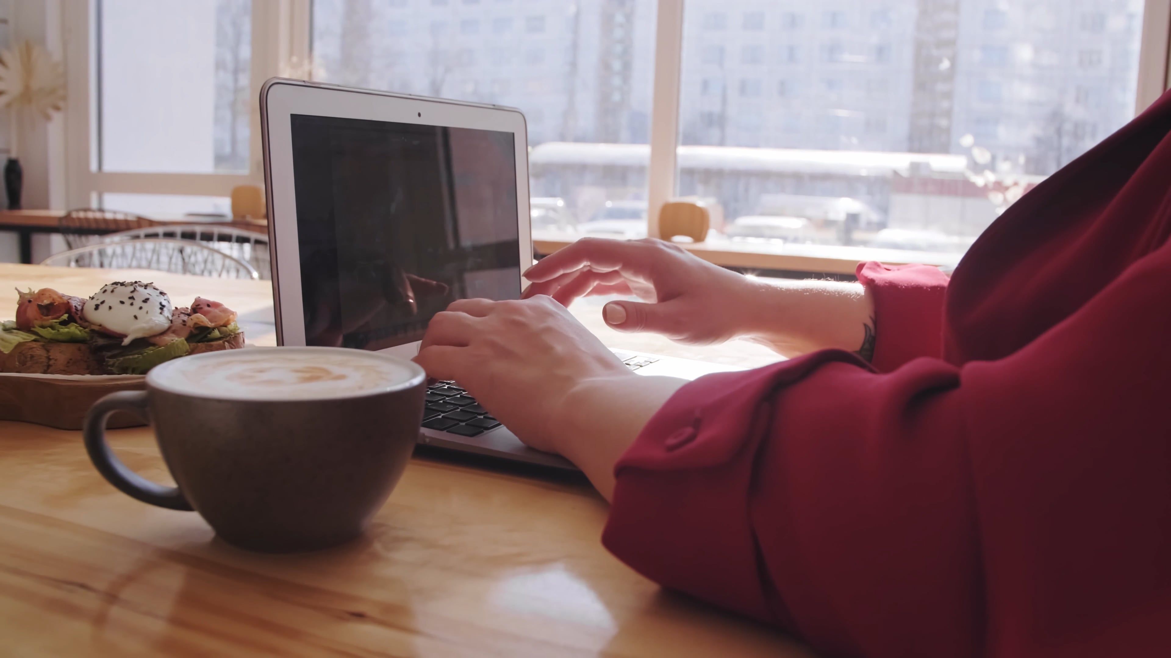 A Woman Taking a Coffee Break Free Stock Video Footage, Royalty-Free 4K ...