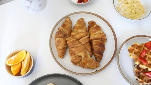 Croissants On A Plate