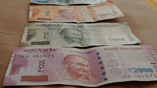 Indian Rupees In Different Denomination