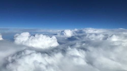 Video Footage Of Clouds From The Window Of An Airplane On Flight