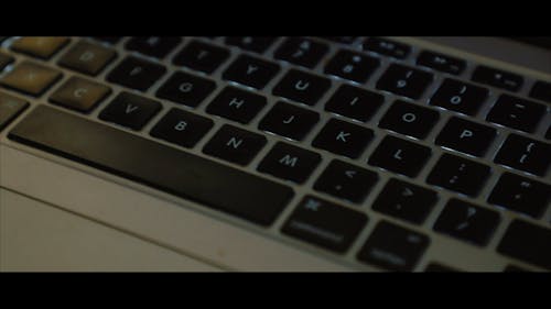 Close-Up Shot of Laptop Keyboard