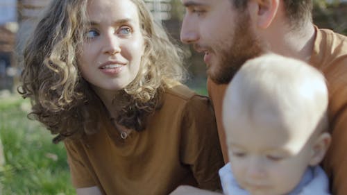 Happy Family Outside