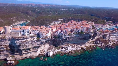 A Town on the Coastline Cliff