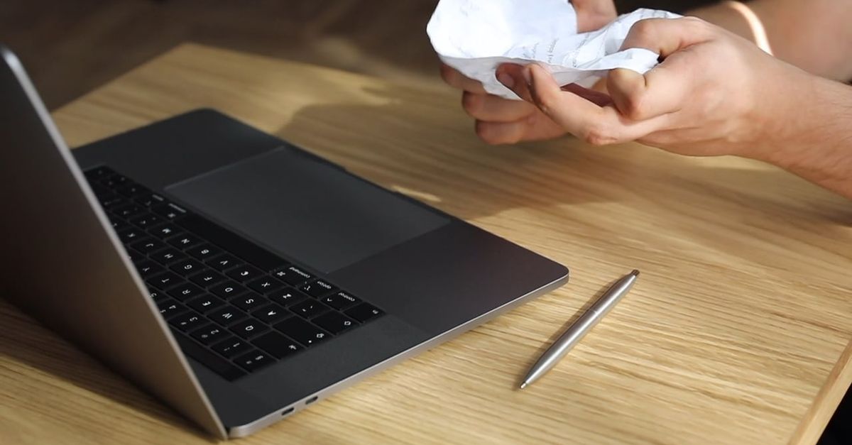 Notes Clashing A Person Crumbling A Note In Frustration And Throwing It Towards The ...