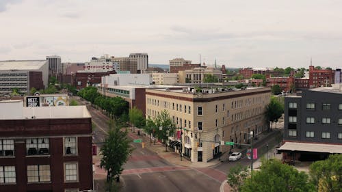 Drone Shot of the Road in the City